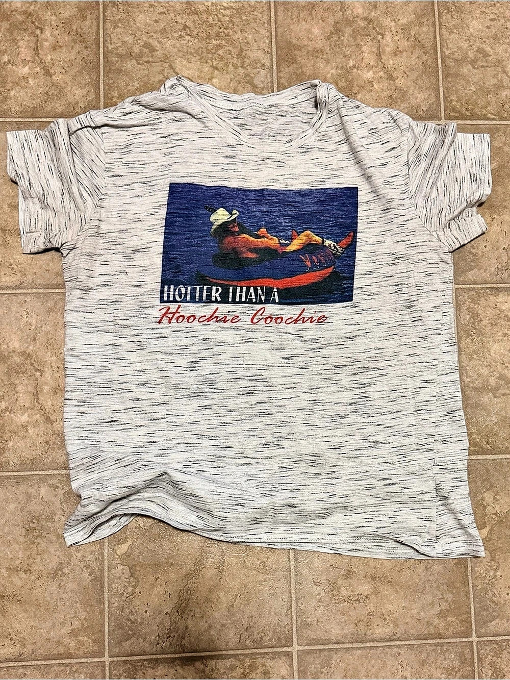 Alan Jackson Hoochie Coochie Graphic Short Sleeve Tee in Gray